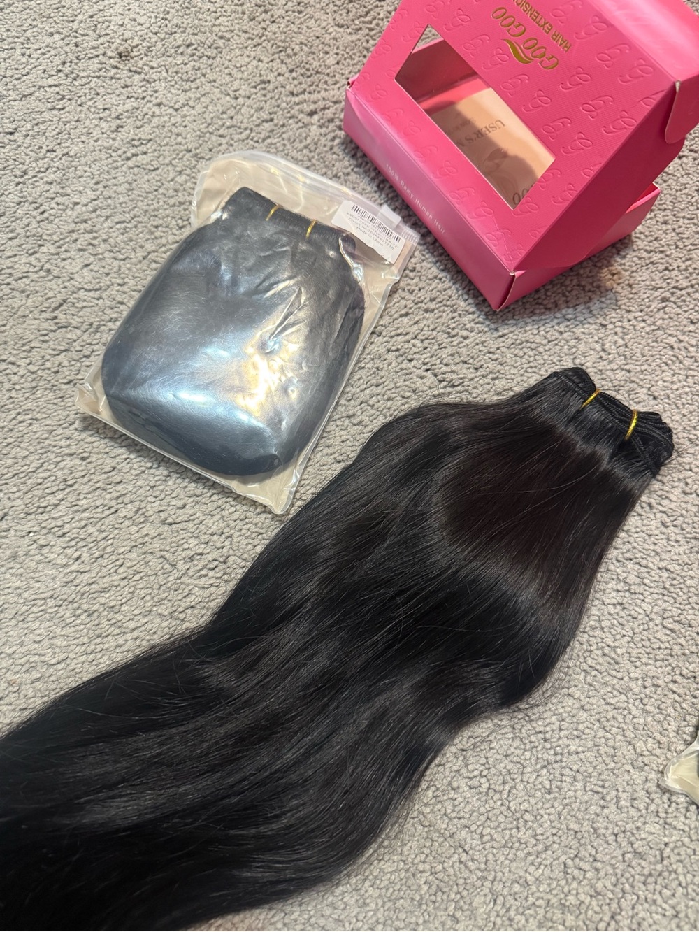 22” goo goo human hair weft extensions